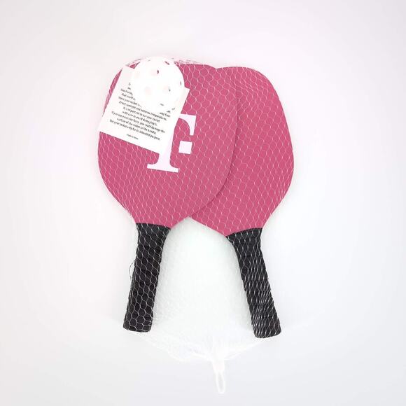 T-Mobile Pickleball Set of Two Pink & Black Paddles and White Ball - New in Bag - Picture 7 of 11